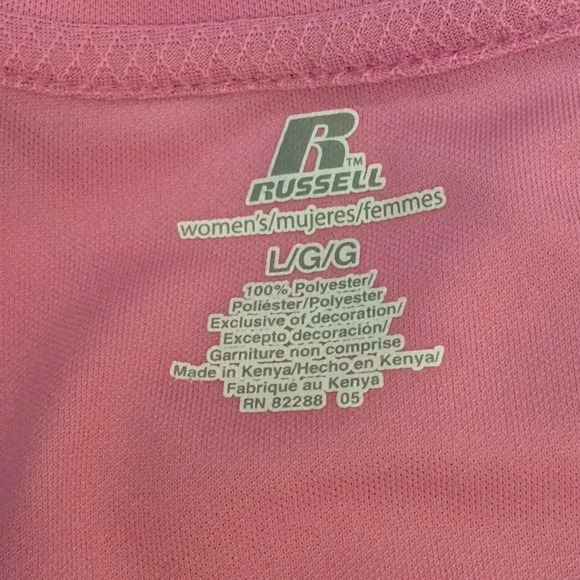 NWT Russell Stretch-POWER Pink Georgia Tech Shirt - Picture 7 of 8